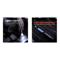 NEBO EDGE 2K elemlámpa - 2000 lumen